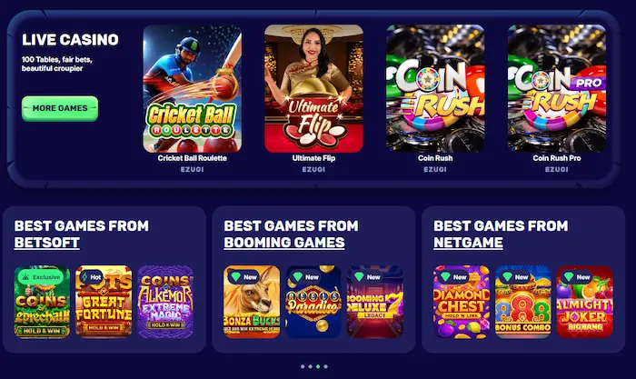 Spin Panda Casino live